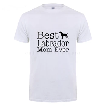 Най-добрата тениска За майка-Лабрадор, Забавен Подарък За Рожден Ден, Подарък за Деня На Майката За Мама, Любител на Кучета, Модна Тениска С Кръгло деколте и къс Ръкав Изображение 0