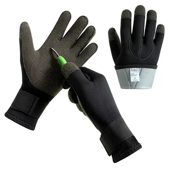 ръкавици за гмуркане от неопрен, с дебелина 3 мм, нескользящие ръкавици за плуване, черни топли ръкавици за неопрен за каяк, сърф, гмуркане, лов, водни спортове
