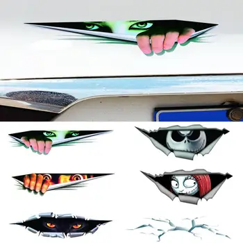Выглядывающие Очи Декоративна Стикер 3D Стил на Автомобила Забавни Очите, която гледа Автомобили Стикер Моделиране Автоаксесоари Стикер На Огледалото за Обратно виждане