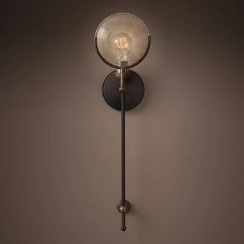 Американски Ретро Лесен стенен монтаж лампа в индустриален стил Фон Хола Стена Преминаване Предверие Стълбище, с монтиран на стената лампа, Огледало на Прожекторите