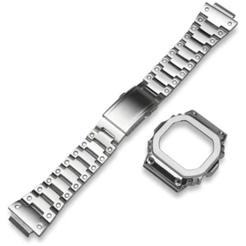 Аксесоари за каишка за часовници GSHOCK small square modified DW5600/GW5610/GWB5600 bezel, корпус от неръждаема стомана, каишка -ベルト ベゼル