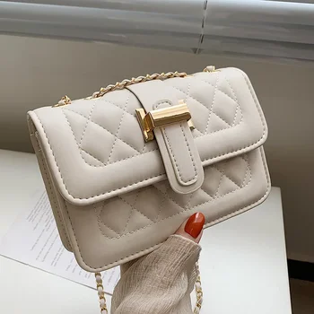 2023 Модерна дамска чанта за през рамото от изкуствена кожа, обикновена дамска чанта през рамо за почивка, вечерни чанти за ръце