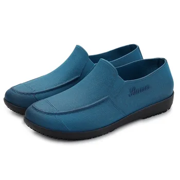 Непромокаеми обувки за мъже EVA Кухня Anti Slip 2021 Лек, мъжки водоустойчив непромокаеми обувки, ботильоны, Непромокаеми обувки за мъже