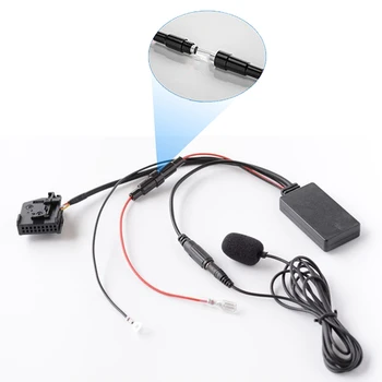 Авто Безжичен Аудиоадаптер Bluetooth Хендсфри MIC AUX Кабел MFD2 RNS2 За 18Pin Touareg Golf