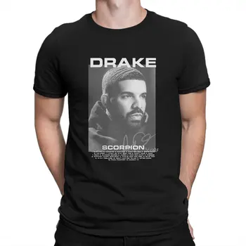 Мъжка тениска Scorpion, творчески тениски Drake, тениска с кръгло деколте и къс ръкав, блузи от 100% памук с принтом.