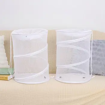 Вътрешна чанта-переноска за различни цели Решение за съхранение Дишаща Сгъваема Кошница за дрехи с Гледки шнурком Здрава за удобство.