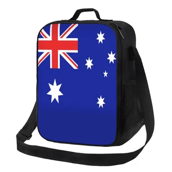 Национален флаг на Австралия, изолирано чанта за обяд за жени, австралийски патриотичен термохолодильник, каса за обяд, офис за пикник, пътуване