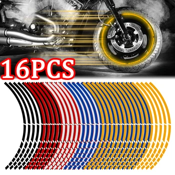 Мотоциклетни и Автомобилни светлоотразителни ленти на ръба, етикети на колела, мотоциклети лента на ръба, универсални за автомобилни гуми, външни аксесоари за мотоциклети