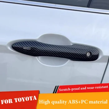 Карбон/черна за Toyota Camry XV70 2018-2023 Автомобилни аксесоари, Покритие на дръжката на вратата, имитация на пластмаса