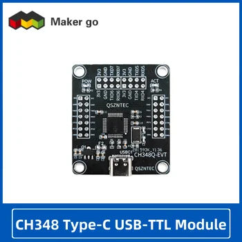 Модул USB-TTL CH348 Type-C, Модул за разширителни 8-полосного Многоканален сериен порт CH348Q