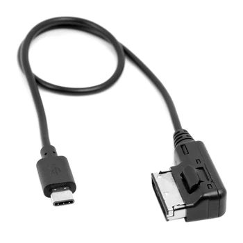 CY CY Media In AMI MDI USB-C USB 3.1 type-C Кабел-Адаптер За Зареждане на Автомобили VW, AUDI 2014 A4 A6 Q5 Q7 Изображение 0
