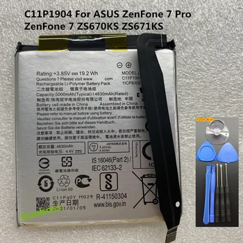 Нова Оригинална Батерия C11P1904 5000 mah за ASUS Zenfone 7 pro ZS671KS Zenfone 7 ZS670KS Batteria
