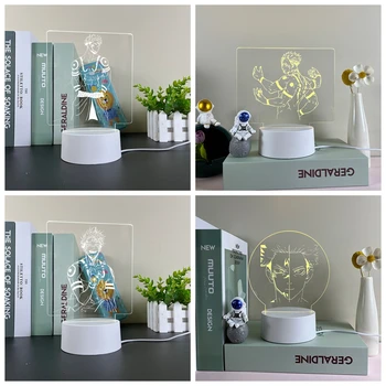 Акрилна 3D лампа Jujutsu Kaisen за декор на детска стая и Подарък за рожден ден момчета и момичета