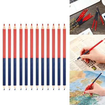 Контролни моливи Червени и сини стираемые моливи, предварително заточенные 4 HB За проверка на тестовете на раскрашиванию карти