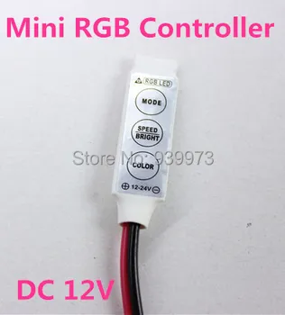 5 бр./лот 12V Mini 3 Клавишите LED RGB Контролер за led лента 3528 smd 5050 RGB Безплатна доставка