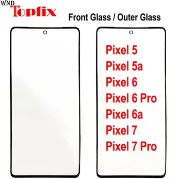 За Google Pixel 5 5A 6 6A 6Pro 7 7A Външен стъклен обектив на Предната стъклен панел на екрана Замяна на информация на предното стъкло Pixel 7 Pro на OCA