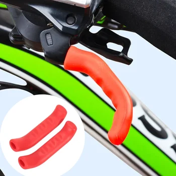 Велосипедна лента Спирачни лостове планински велосипед Ръкав устойчива на плъзгане силиконова спирачна дръжка Защитен калъф Аксесоари за велосипеди