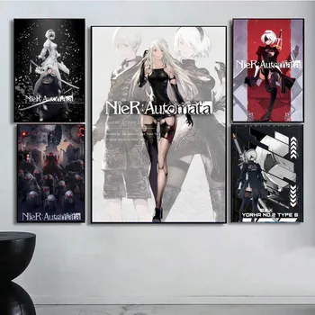 Плакат NieR Automata, Класически Реколта Плакати, високо качество, Стенно изкуство, ретро Плакати за дома стените на стаята