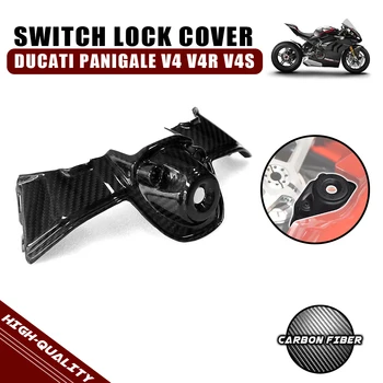 За Ducati Panigale V4/V4S/V4R 2018-2022 2021 100% карбон на Капака на Замъка Ключа Модифицирани Резервни Части, Аксесоари За мотоциклети