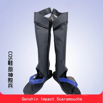 Горещо Аниме Genshin Impact Scaramouche Cosplay Иновативни Сабо-Обувки Дамски Обувки/Мъжки Обувки За Героите На Дължина На Стъпалото 220-270