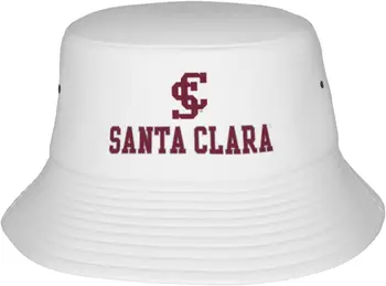 Широкополые шапки с логото на Университета Санта Клара, модни солнцезащитная шапка, упаковываемая градинска рибарска шапка за жени и мъже