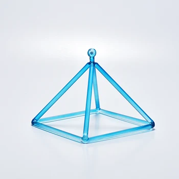 СИТСАНГ-идеална поющая пирамидка от син кристал за практикуване на йога 4,5 инча