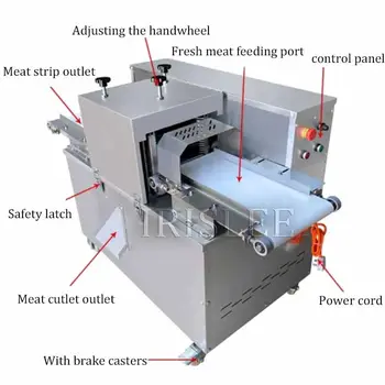 Машина за рязане на свежезамороженного месо, най-Голямата търговска машина за рязане на ивици месо Изображение 1