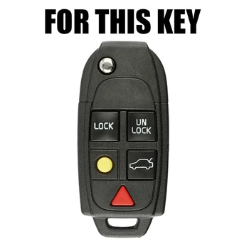 Ключодържател Калъф за ключове на Кутията за ключове 1бр Аксесоари Декор Подмяна силиконов кола за S80, XC90 XC70 S60, V70 Практичен Изображение 1