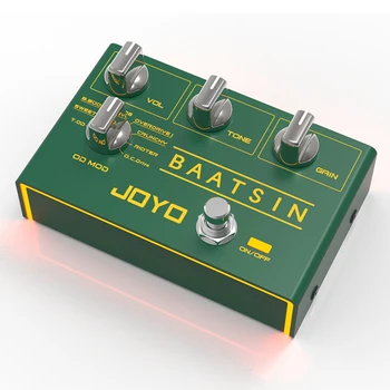 Гитарная Педала JOYO R-11 Baatsin Pure Аналогов Overdrive & Distortion Multi Effect Pedal 8 Класически Звуци OD/ DS за електрическа китара Изображение 1