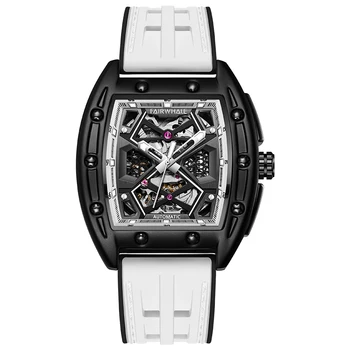Мъжки часовници Най-добрата марка за луксозни автоматични Механични часовници за мъже, спортен силиконов каишка, водоустойчив часовници Relogio Masculino Изображение 1