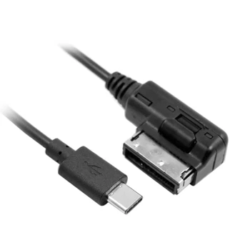 CY CY Media In AMI MDI USB-C USB 3.1 type-C Кабел-Адаптер За Зареждане на Автомобили VW, AUDI 2014 A4 A6 Q5 Q7 Изображение 1