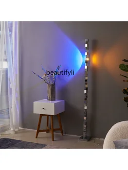 Италиански под лампа с подсветка и сянката, модел Room Bar, прост, модерен лампиона с прожекционен изкуство, с лампиона Изображение 1