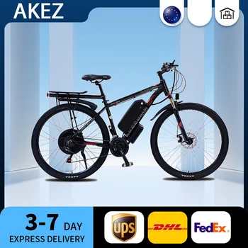 29-инчов електрически велосипед за възрастни със сменяема литиево-йонна батерия 48 и двигател с висока мощност мощност 1000 W Предни и задни дискови спирачки електрически велосипед Изображение 1