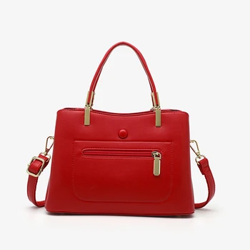 Дамски чанти от мека кожа, луксозни дизайнерски 3-слойна чанта през рамо, дамски чанти през рамо с голям капацитет, брандираната чанта-месинджър Изображение 2