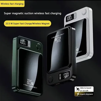 50000mAh Magsafe Power Bank Qi Магнитен Безжичен PowerBank за iPhone 14 Samsung Xiaomi Джобно Индукционное Зарядно Устройство за Бързо Зареждане Изображение 2