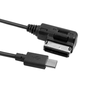 CY CY Media In AMI MDI USB-C USB 3.1 type-C Кабел-Адаптер За Зареждане на Автомобили VW, AUDI 2014 A4 A6 Q5 Q7 Изображение 2