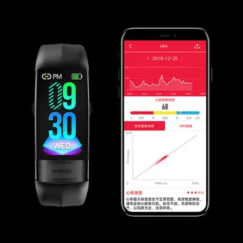 Умен гривна P11 ЕКГ, измерване на кръвното налягане и сърдечната честота спортен часовник водоустойчив Bluetooth пълнозърнести дропшиппинг Изображение 2