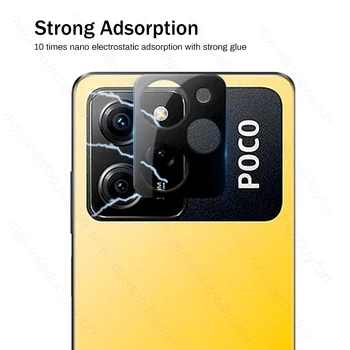 Задната 3D Огъната Капачка за Обектив От Закалено Стъкло, За Xiaomi Poco Pro X5 PocoX5pro 5G Стъкло Камера Poko Poxo Little X5pro X5 X5 5X Pro Изображение 3