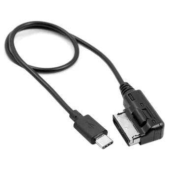 CY CY Media In AMI MDI USB-C USB 3.1 type-C Кабел-Адаптер За Зареждане на Автомобили VW, AUDI 2014 A4 A6 Q5 Q7 Изображение 3