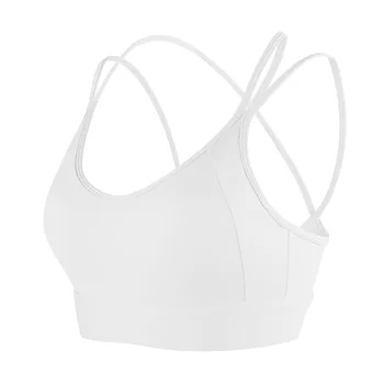 Спортен сутиен с фиксирана чаша, вградена тампон върху гърдите, спортен сутиен beauty back, удароустойчив high-performance женски жилетка за фитнес. Изображение 3