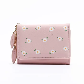 Корейската версия малка дамска чанта, дамска чанта, кратък модерен портфейл за момичета нов стил, скоба за портфейла за чантата Изображение 4