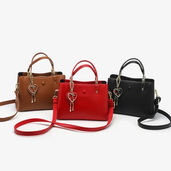 Дамски чанти от мека кожа, луксозни дизайнерски 3-слойна чанта през рамо, дамски чанти през рамо с голям капацитет, брандираната чанта-месинджър Изображение 4