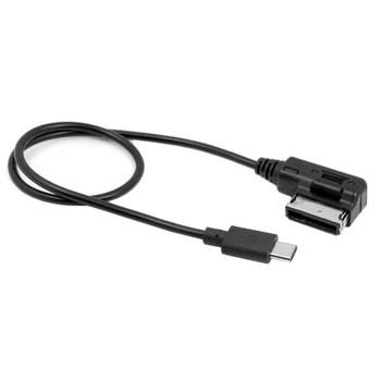 CY CY Media In AMI MDI USB-C USB 3.1 type-C Кабел-Адаптер За Зареждане на Автомобили VW, AUDI 2014 A4 A6 Q5 Q7 Изображение 4