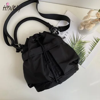 Ежедневни найлонови чанти за рамо с завязками, дамски дизайнерска чанта 2023, Корейската мода, чанта през рамо Y2K, чанти за пазаруване с голям капацитет Изображение 4