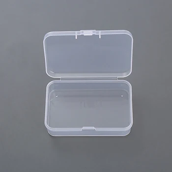 2 бр. Квадратна Пластмасова Прозрачна кутия за съхранение на дреболии, Органайзер за дребни неща, бижута, мъниста, Контейнер, Кутия за Инструменти, Аксесоари Изображение 5