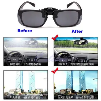 Новите Слънчеви Очила на Дневно и Нощно виждане С Поляризирани Клипсами за шофиране с Откидывающимися Лещи Изображение 5