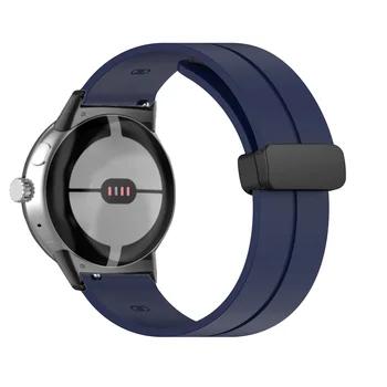 Силиконов ремък за Google Pixel Watch, активен гривна Pixel Watch, Магнитна обтегач, спортни меки каишки за ръчни часовници, Аксесоари Изображение 5