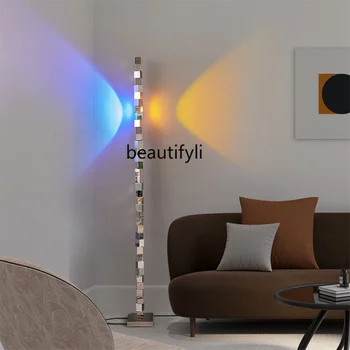 Италиански под лампа с подсветка и сянката, модел Room Bar, прост, модерен лампиона с прожекционен изкуство, с лампиона Изображение 5