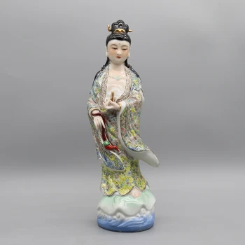 Статуята на Гуаньинь, керамични статуя на ръчно рисувани, Богинята на Милосърдието, Майка-Буда Изображение 0