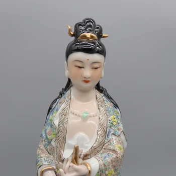 Статуята на Гуаньинь, керамични статуя на ръчно рисувани, Богинята на Милосърдието, Майка-Буда Изображение 2